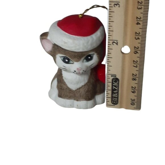 Jasco Kitty Cat Bell Christmas Santa Hat Ornament - Picture 4 of 4